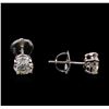 Image 2 : 1.05ctw Diamond Earrings - 14KT White Gold