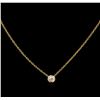 Image 1 : 0.09ct Diamond Necklace - 14KT Yellow Gold