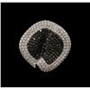 Image 1 : 14KT White Gold 4.27ctw Fancy Black Diamond Ring