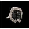 Image 2 : 14KT White Gold 4.27ctw Fancy Black Diamond Ring