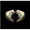 Image 1 : 4.49ctw Black Diamond Ring - 14KT Yellow Gold