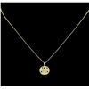 Image 1 : 14KT Yellow Gold Round Pendant With Chain