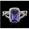 Image 2 : 14KT White Gold 1.97ct Tanzanite and Diamond Ring