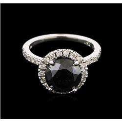 4.16ctw Black Diamond Ring - 14KT White Gold