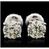 Image 1 : 14KT White Gold 1.31ctw Diamond Solitaire Earrings
