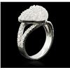 Image 3 : 14KT White Gold 1.01ctw Diamond Ring