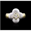 Image 1 : 0.27ct Diamond Solitaire Ring - 18KT Two-Tone Gold