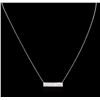 Image 1 : High Polish Name Tag Necklace - 14KT White Gold