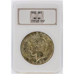 1922 NGC MS64 Peace Silver Dollar