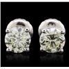 Image 1 : 14KT White Gold 1.20ctw Diamond Solitaire Earrings