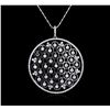 Image 1 : 14KT White Gold 1.40ctw Diamond Pendant With Chain