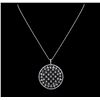 Image 2 : 14KT White Gold 1.40ctw Diamond Pendant With Chain