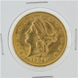 1904 $20 Liberty Head Double Eagle Gold Coin