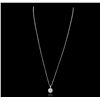 Image 2 : 14KT White Gold 0.83ctw Diamond Pendant With Chain