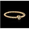 Image 2 : 14KT Rose Gold 0.09ct Diamond Ring