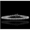 Image 1 : 14KT White Gold 4.15ctw Diamond Tennis  Bracelet