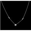 Image 1 : 0.08ctw Diamond Necklace - 14KT White Gold