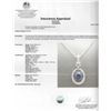Image 4 : 17.18ct Star Sapphire and Diamond Pendant With Chain - 14KT White Gold