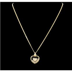 18KT Yellow Gold 0.74ctw Diamond Pendant With Chain