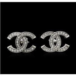 1.00ctw Diamond Cufflinks - 14KT White Gold