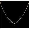 Image 2 : 14KT Yellow Gold 0.09ct Diamond Solitaire Necklace