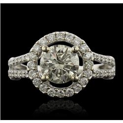 14KT White Gold 1.52ct I-1/Very Light Yellow Diamond Ring