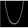 Image 2 : 18KT White Gold 10.57ctw Diamond Necklace