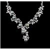 Image 1 : Tahitian Pearl and Diamond  Necklace - 14KT White Gold
