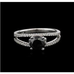 1.71ctw Black Diamond Ring - 18KT White Gold