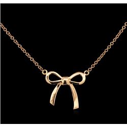 14KT Rose Gold Bow Necklace