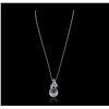 Image 2 : 18KT White Gold 4.54ct Tanzanite and Diamond Pendant With Chain