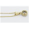 Image 5 : 0.46ctw Diamond Pendant With Chain - 14KT Yellow Gold