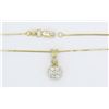 Image 6 : 0.46ctw Diamond Pendant With Chain - 14KT Yellow Gold