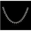 Image 2 : 14KT White Gold 10.75ctw Diamond Necklace