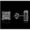 Image 2 : 14KT White Gold 1.00ctw Diamond Earrings