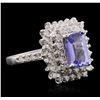 Image 2 : 14KT White Gold 1.88ct Tanzanite and Diamond Ring