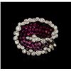 Image 1 : 18KT Two-Tone Gold 3.00ctw Pink Sapphire and Diamond Ring
