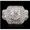 Image 1 : 14KT White Gold 4.38ctw Diamond Ring
