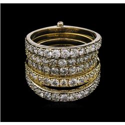 2.98ctw Diamond Ring - 14KT Two-Tone Gold