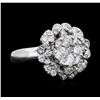 Image 1 : 14KT White Gold 0.84ctw Diamond Ring
