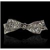 Image 2 : 18KT White Gold 3.66ctw Diamond Brooch