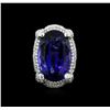 Image 1 : 14KT White Gold GIA Certified 33.85ct Tanzanite and Diamond Ring