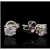 Image 2 : 14KT White Gold 1.35ctw Diamond Stud Earrings