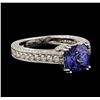 Image 2 : 14KT White Gold 1.98ct Tanzanite and Diamond Ring