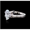 Image 2 : 14KT White Gold 2.19ct Aquamarine and Diamond Ring