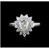 Image 1 : 1.55ctw Diamond Ring - 14KT White Gold
