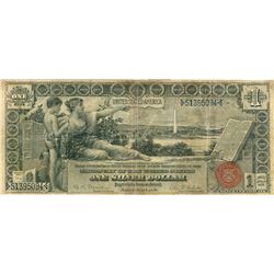 1896 Series $1 United States  "Educational" Note Red Seal Silver Certificate