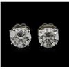 Image 1 : 1.68ctw Diamond Stud Earrings - 14KT White Gold