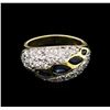 Image 1 : 1.20ctw Sapphire and Diamond Ring - 14KT Yellow Gold