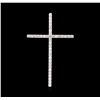 Image 1 : 0.44ctw Diamond Cross Pendant - 14KT White Gold